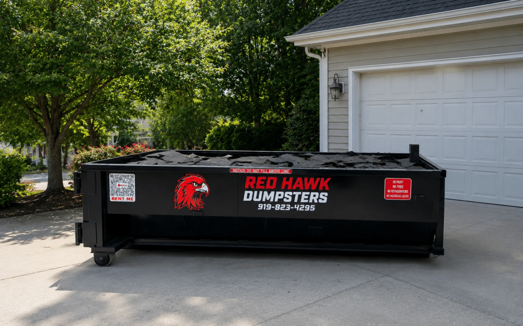 roof shingle dumpster