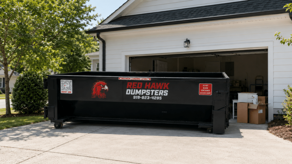 Dumpster Rental in Releigh for Garage Cleanout